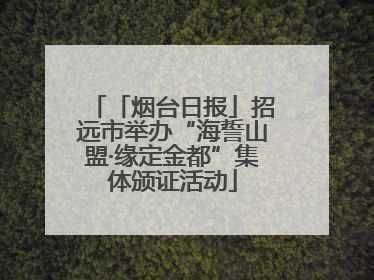 「烟台日报」招远市举办“海誓山盟·缘定金都”集体颁证活动