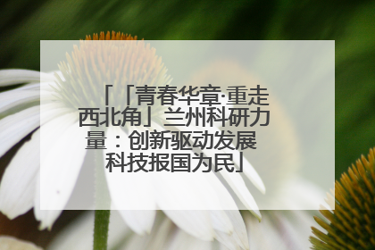 「青春华章·重走西北角」兰州科研力量：创新驱动发展 科技报国为民
