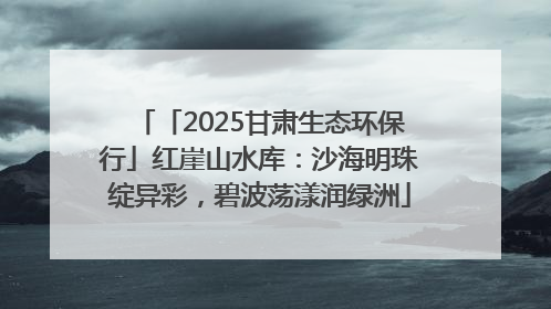 「2025甘肃生态环保行」红崖山水库：沙海明珠绽异彩，碧波荡漾润绿洲