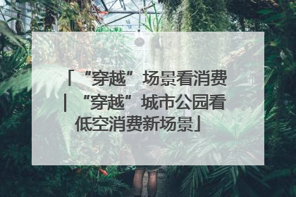 “穿越”场景看消费｜“穿越”城市公园看低空消费新场景