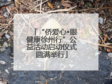 “侨爱心•眼健康徐州行”公益活动启动仪式圆满举行