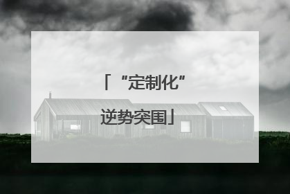 “定制化” 逆势突围