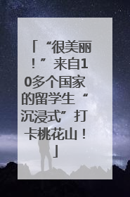 “很美丽！”来自10多个国家的留学生“沉浸式”打卡桃花山！