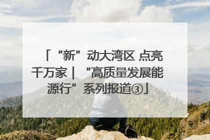 “新”动大湾区 点亮千万家｜“高质量发展能源行”系列报道③