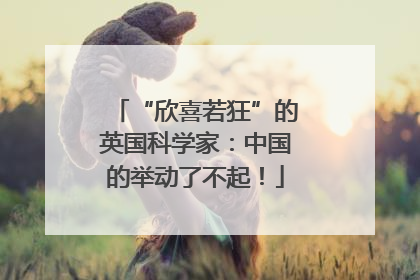 “欣喜若狂”的英国科学家：中国的举动了不起！