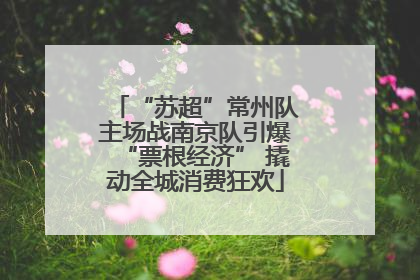 “苏超”常州队主场战南京队引爆“票根经济” 撬动全城消费狂欢