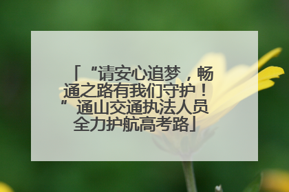 “请安心追梦，畅通之路有我们守护！”通山交通执法人员全力护航高考路