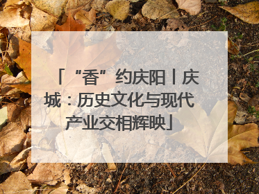 “香”约庆阳丨庆城：历史文化与现代产业交相辉映