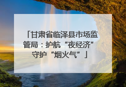 甘肃省临泽县市场监管局：护航“夜经济” 守护“烟火气”