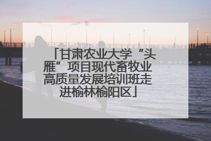 甘肃农业大学“头雁”项目现代畜牧业高质量发展培训班走进榆林榆阳区