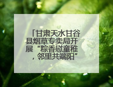 甘肃天水甘谷县烟草专卖局开展“粽香慰童稚，邻里共端阳”主题活动