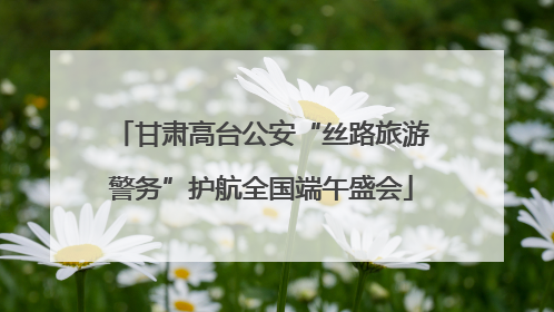 甘肃高台公安“丝路旅游警务”护航全国端午盛会