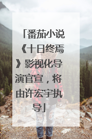 番茄小说《十日终焉》影视化导演官宣，将由许宏宇执导