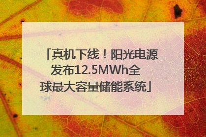 真机下线！阳光电源发布12.5MWh全球最大容量储能系统