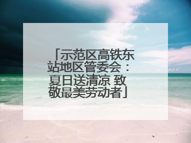 示范区高铁东站地区管委会：夏日送清凉 致敬最美劳动者