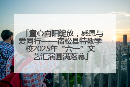 童心向阳绽放，感恩与爱同行——宿松县特教学校2025年“六一”文艺汇演圆满落幕