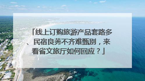 线上订购旅游产品套路多、民宿良莠不齐难甄别，来看省文旅厅如何回应？