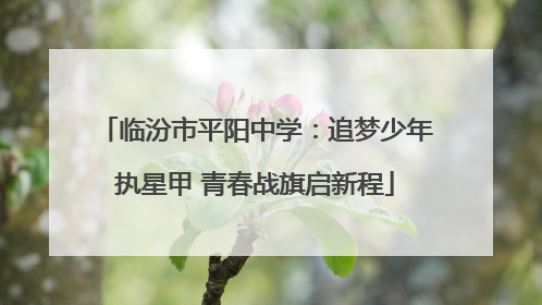 临汾市平阳中学：追梦少年执星甲 青春战旗启新程