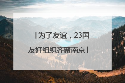 为了友谊，23国友好组织齐聚南京