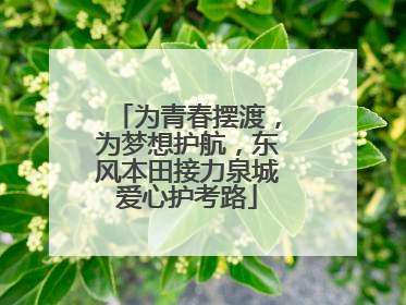 为青春摆渡，为梦想护航，东风本田接力泉城爱心护考路