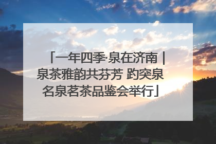 一年四季·泉在济南｜泉茶雅韵共芬芳 趵突泉名泉茗茶品鉴会举行