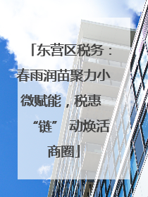 东营区税务：春雨润苗聚力小微赋能，税惠 “链” 动焕活商圈
