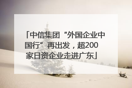 中信集团“外国企业中国行”再出发，超200家日资企业走进广东