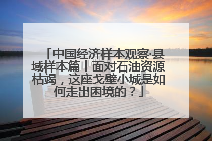 中国经济样本观察·县域样本篇丨面对石油资源枯竭，这座戈壁小城是如何走出困境的？