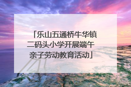 乐山五通桥牛华镇二码头小学开展端午亲子劳动教育活动