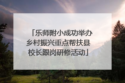 乐师附小成功举办乡村振兴重点帮扶县校长跟岗研修活动