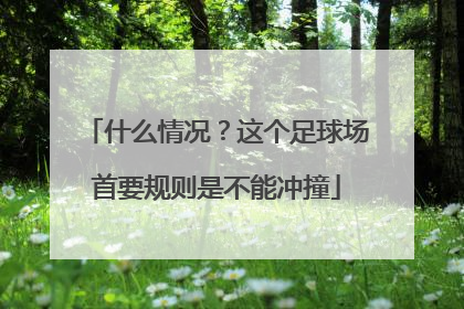 什么情况？这个足球场首要规则是不能冲撞
