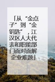 从“金点子”到“金钥匙”，江汉区人大代表和职能部门面对面解企业难题