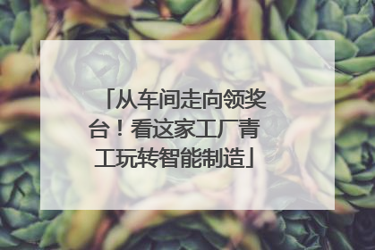 从车间走向领奖台!看这家工厂青工玩转智能制造