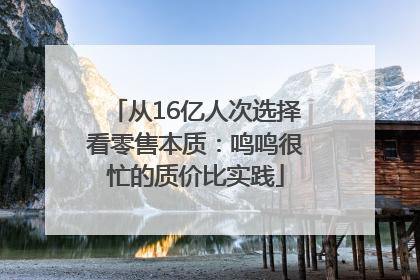 从16亿人次选择看零售本质：鸣鸣很忙的质价比实践