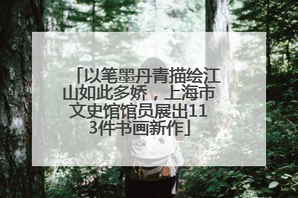 以笔墨丹青描绘江山如此多娇，上海市文史馆馆员展出113件书画新作
