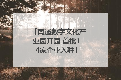 南通数字文化产业园开园 首批14家企业入驻