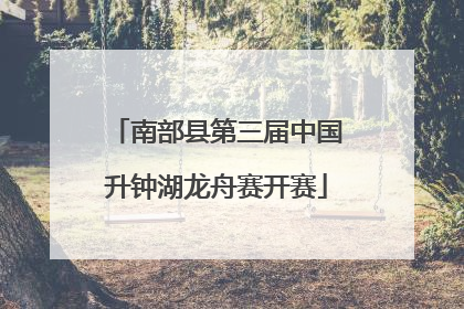 南部县第三届中国升钟湖龙舟赛开赛