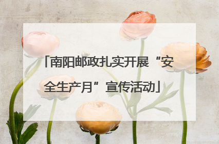 南阳邮政扎实开展“安全生产月”宣传活动