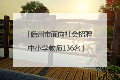 儋州市面向社会招聘中小学教师136名