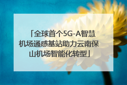 全球首个5G-A智慧机场通感基站助力云南保山机场智能化转型
