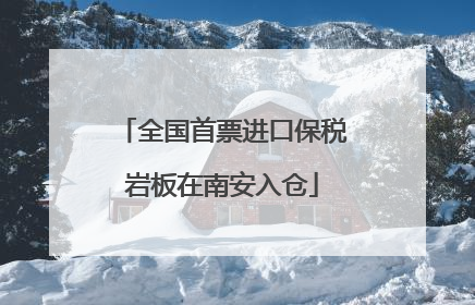 全国首票进口保税岩板在南安入仓