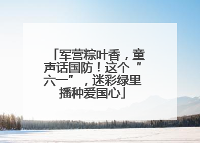 军营粽叶香，童声话国防！这个“六一”，迷彩绿里播种爱国心