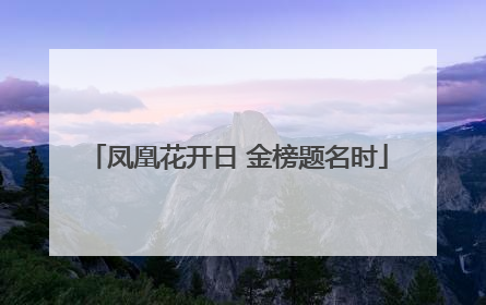 凤凰花开日 金榜题名时