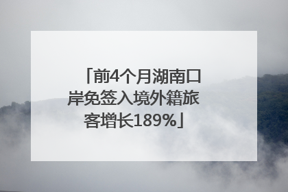 前4个月湖南口岸免签入境外籍旅客增长189%