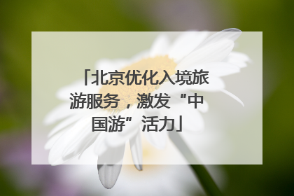 北京优化入境旅游服务，激发“中国游”活力
