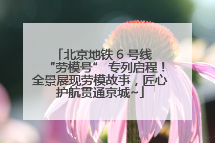 北京地铁 6 号线 “劳模号” 专列启程!全景展现劳模故事,匠心护航贯通京城~