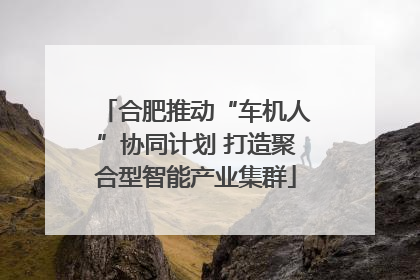 合肥推动“车机人”协同计划 打造聚合型智能产业集群