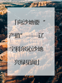 向沙地要“产值”——辽宁科尔沁沙地兴绿见闻