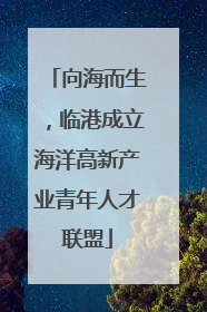 向海而生，临港成立海洋高新产业青年人才联盟