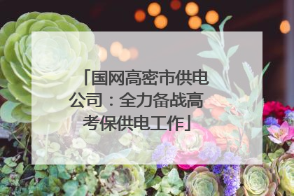 国网高密市供电公司：全力备战高考保供电工作